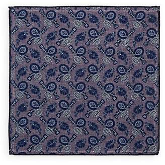 Fairfax Men's Reversible Wool Pocket Square - Purple