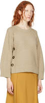 Thumbnail for your product : See by Chloe Beige Bobble Stitch Crewneck Sweater