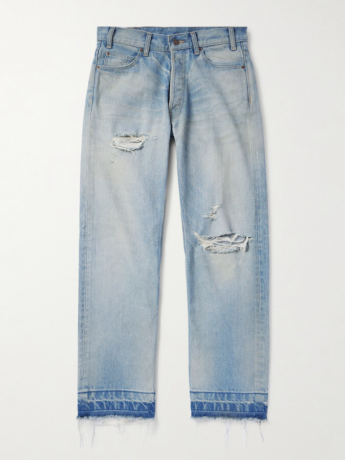 Celine Wesley Straight-Leg Distressed Jeans