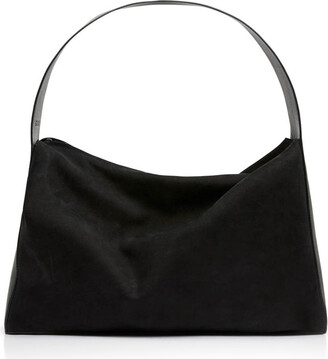 ST. AGNI Soft Form Leather & Suede Shoulder Bag - ShopStyle