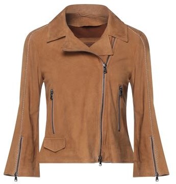 camel suede moto jacket