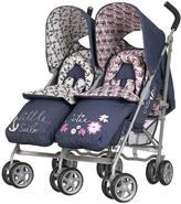 Thumbnail for your product : O Baby Obaby Leto Twin Stroller and Footmuffs - Little Cutie and Sailor