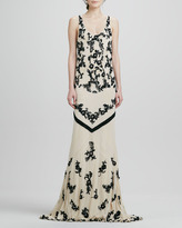 Thumbnail for your product : Alice + Olivia Abigail Beaded Open-Back Gown