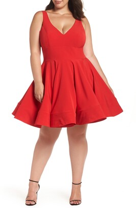 plus size short red cocktail dress