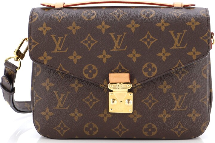 Louis Vuitton, Bags, Louis Vuitton Braided Handle Pochette Metis Monogram  Canvas Brown