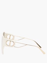 Thumbnail for your product : Christian Dior 30montaigne Oversized Square Acetate Sunglasses - Ivory