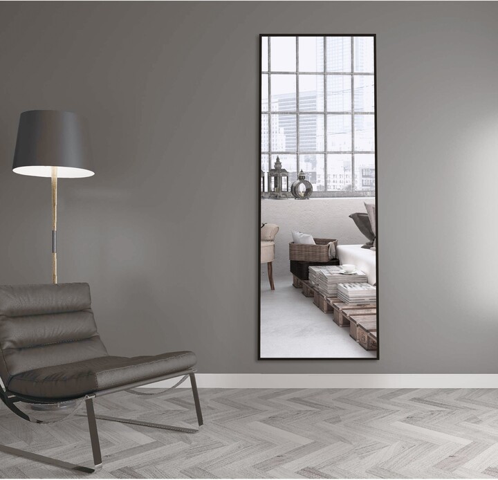 Haven Decor 65 in. L Full Length Standing Mirror Large Rectangular Aluminum Alloy Metal Frame