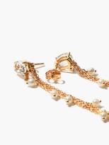 Thumbnail for your product : Mizuki Diamond, Topaz & 14kt Gold Fringe Earrings - Pearl