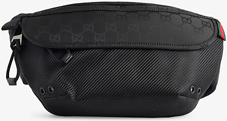 Gucci Mens Blk/Blk/Bl/Bl/Bl/Vrv Gg Small Woven Belt Bag 32