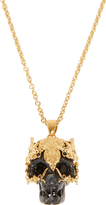 Thumbnail for your product : Alexander McQueen Gold Owl Skull Necklace