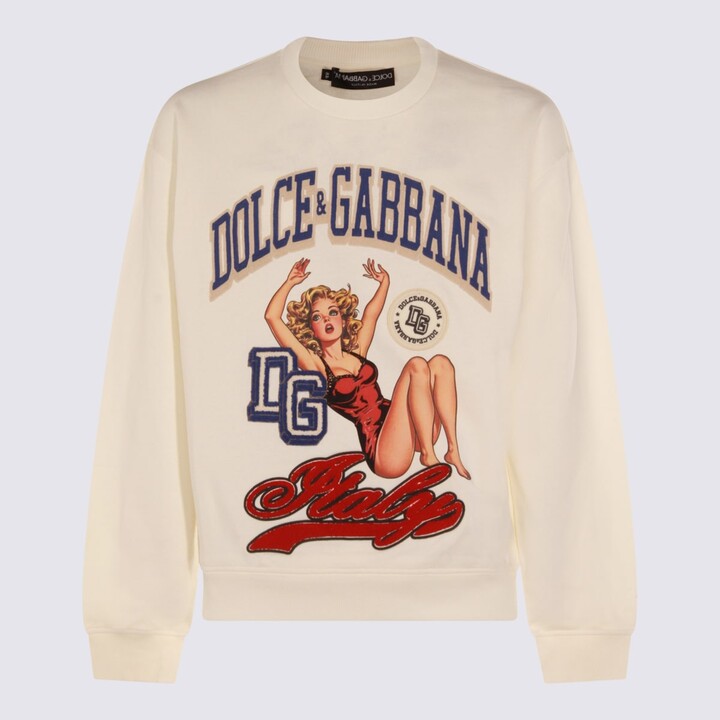 Dolce & Gabbana White Cotton Sweatshirt