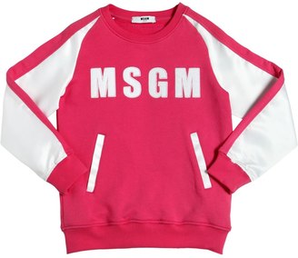 MSGM Cotton Sweatshirt W/ Duchesse Sleeves