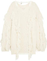 white cable knit sweater - ShopStyle