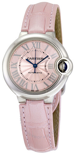 Cartier Ballon Bleu Automatic Pink Dial Ladies Watch WSBB0002