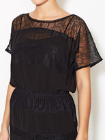 Thumbnail for your product : Sandro Riad Lace and Chiffon Dress