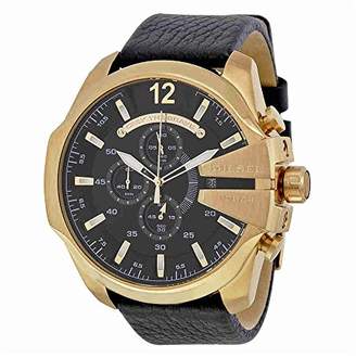 Diesel Men's Mega Chief Quartz Stainless Steel and Leather Chronograph Watch