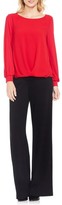 Thumbnail for your product : Vince Camuto Women's Long Sleeve Foldover Mix Media Blouse
