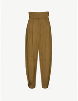 Thumbnail for your product : Givenchy Tapered-leg high-rise woven trousers