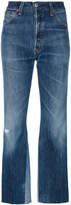 Thumbnail for your product : RE/DONE wide leg cropped jeans