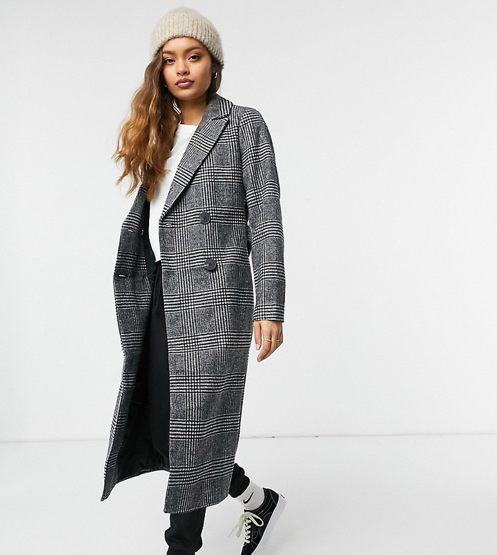 maxi check coat