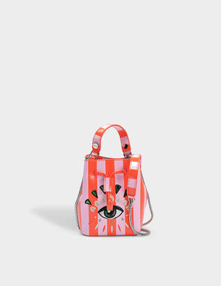 Kenzo Icon Mini Bucket Bag in Red Split Leather
