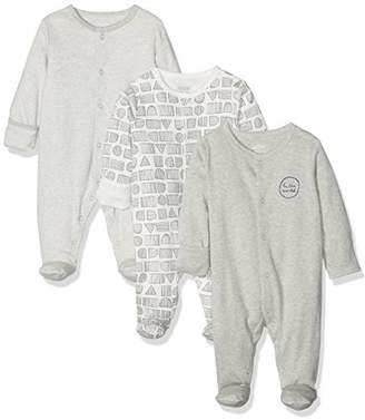 Mamas and Papas Baby 3PK B&W Sleepsuit,3-6 Months Pack of 3