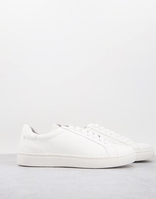 Topman white lace up trainers - ShopStyle