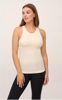 90 Degree By Reflex Womens 3 Pack Seamless Ribbed Tri Color Full Length  Tank - Cyclamen/heather Grey/white - Small : Target