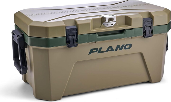 Plano Frost 32 Quart Heavy Duty Cooler w/ Built In Bottle Opener and Dry Basket, Inland Green