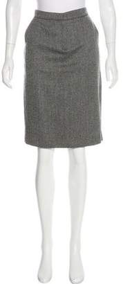 KORS Wool Herringbone Skirt