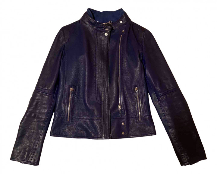 gucci blue leather jacket