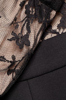 Thumbnail for your product : Alexander McQueen Open-back Lace And Wool-blend Crepe Midi Dress