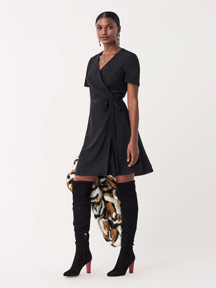 Diane von Furstenberg Savilla Silk Crepe de Chine Mini Wrap Dress
