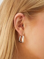 Thumbnail for your product : Bottega Veneta Triangle Sterling-silver Hoop Earrings - Silver