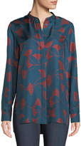 Thumbnail for your product : Lafayette 148 New York Brayden Fluid Fans Silk Blouse