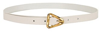 Bottega Veneta New Triangle Leather Belt in White