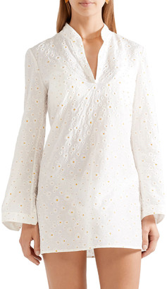 Tory Burch Stephanie Floral-print Cotton And Silk-blend Tunic