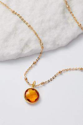 Mirabelle November Birthstone Pendant Gold-Plated Necklace - gold at Urban Outfitters