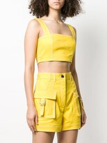 Thumbnail for your product : Balmain Square-Neck Bralet Top