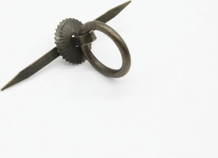Handle With A Ring, Set Of 5 Antique Handles For Boxes, Furniture Handle, Ring Drop Drawer Knob, Knobs Kitchen Drawer, Pull Mm