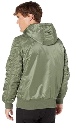 Alpha Industries MA-1 Hooded Rib Flight Jacket - ShopStyle Outerwear