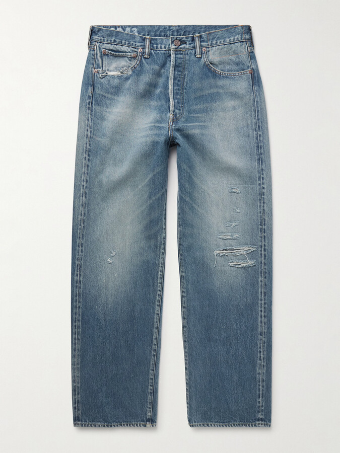 Visvim Social Sculpture 01 Straight-Leg Distressed Selvedge Jeans
