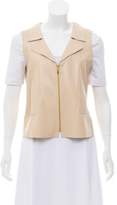 Thumbnail for your product : Oscar de la Renta Leather Zip-Up Vest