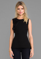 Thumbnail for your product : Halston Crepe Peplum Top