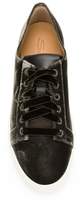 Thumbnail for your product : Santoni velvet lace-up sneakers