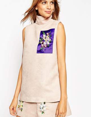 ASOS A V Robertson for Funnel Neck Sleeveless Tunic with Embellished Panel