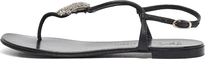 Giuseppe Zanotti Vintage Pre-Owned Crystal-Embellished Flat Sandals
