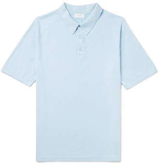 Sunspel Sea Island Cotton Polo Shirt - Men - Blue