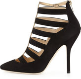 Thumbnail for your product : Jimmy Choo Freeze Strappy Cage Pump, Black/Gold