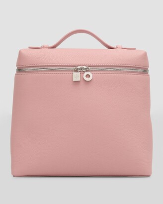 Extra Pocket L 23 5 Leather Backpack in Pink - Loro Piana